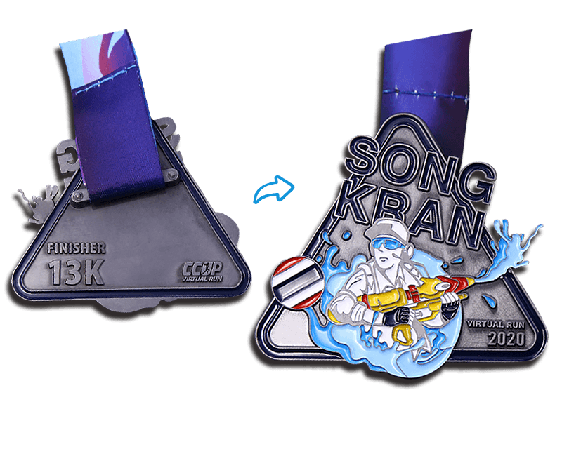 Custom Triangel Song Kran Medal