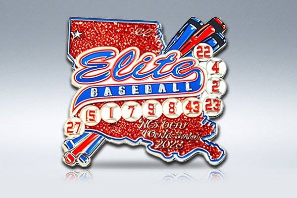 Creative Red Glitter Baseball Pins