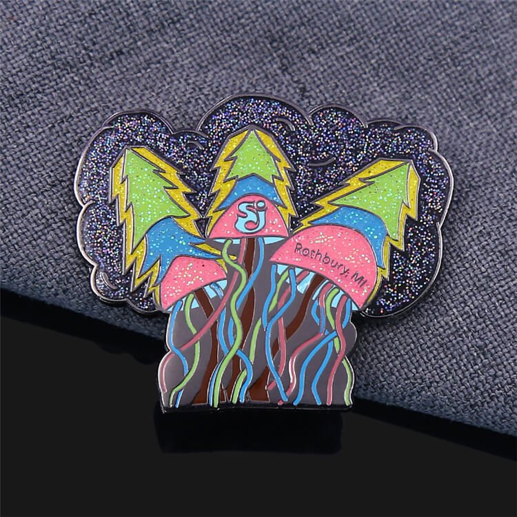 Glitter Enamel Pins