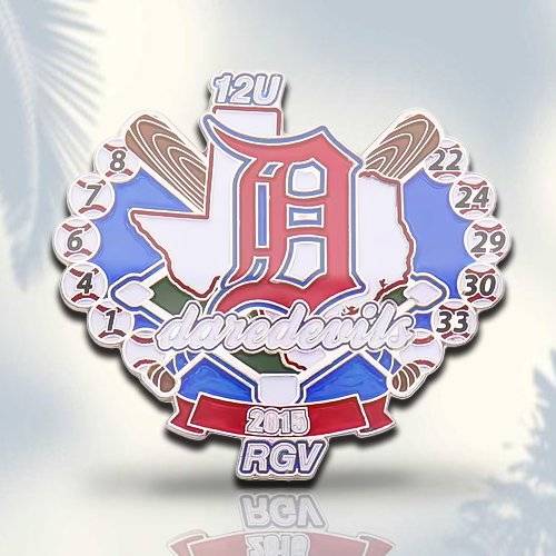 Offset Baseball Pins