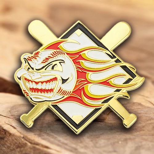 PinMart's Baseball Flaming Pins