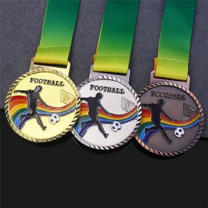 Rainbow Soccer Kick Medal