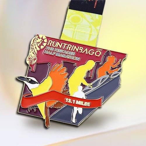Colorful Half Marathon Running Medals