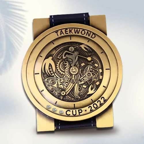 Composite Pattern Gold Taekwondo Medal