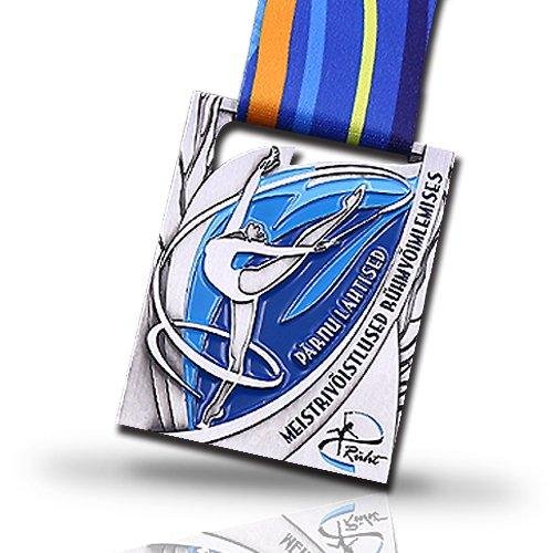 Custom Blue Rhythm Gymnast Medals