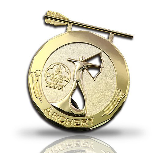 Custom Golden Archery Goddess Medals