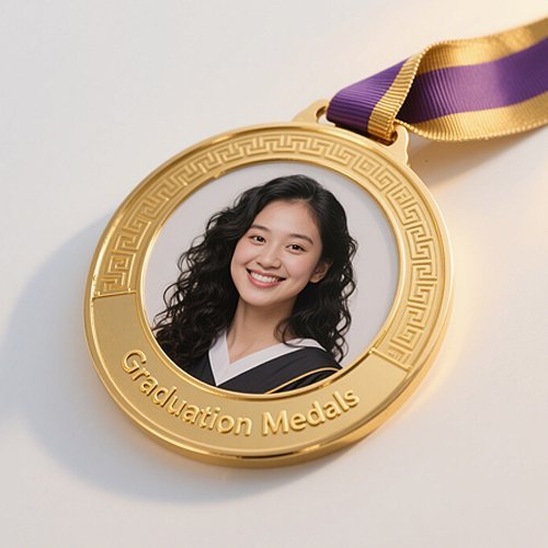 Custom Personalized Graduation Photo Medal