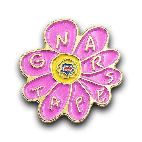 Abstract Alphabet Flower Lapel Pin