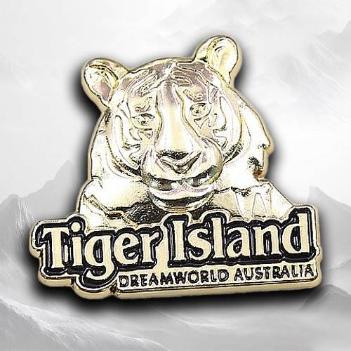 Custom 3D Gold Tiger Island Pin