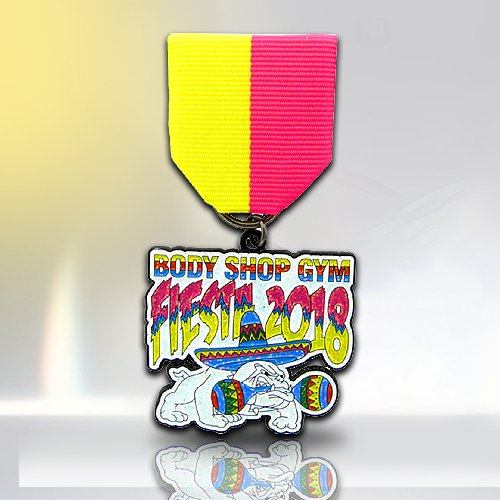 Custom American Text Style Fiesta Medal