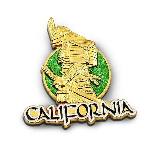 Custom California Gold General Enamel Pin