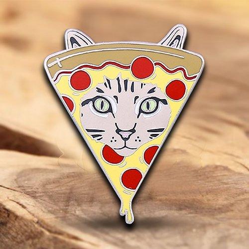 Custom Cute Cat Pizza Pin