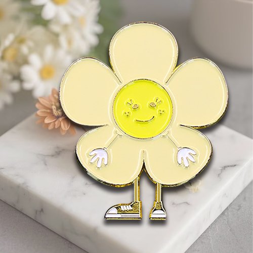 Custom Cute Yellow Flower Pin