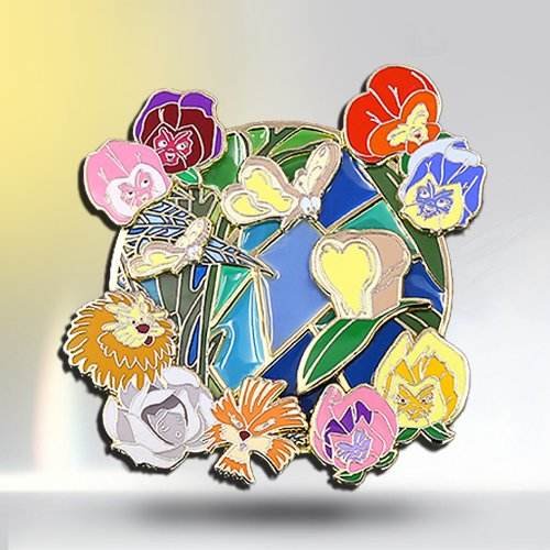 Custom Flowers Transparent Enamel Pin
