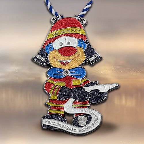 Custom Glitter Cartoon Character Carnival Medals