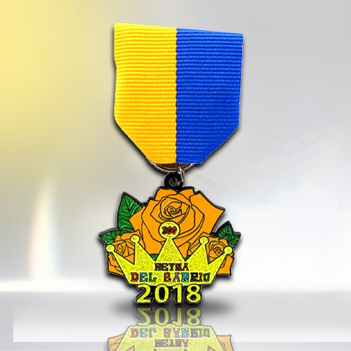 Custom Glitter Fiesta Medal
