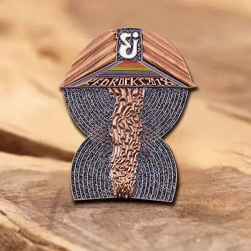 Custom Glitter Logo Badge Pin