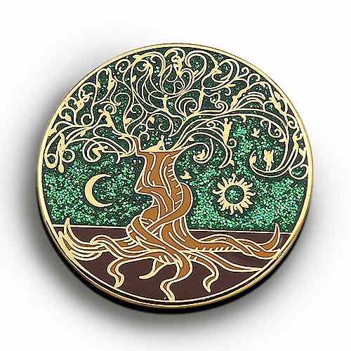Custom Glitter Magic Tree Pin