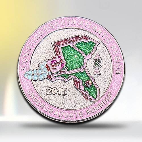 Custom Glitter Sandblast Pin