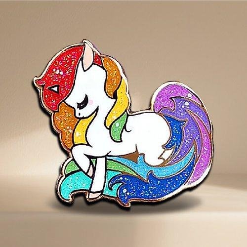 Custom Glitter Unicorn Enamel Pins