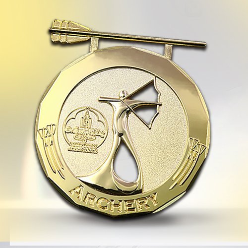 Custom Gold Archery Medals