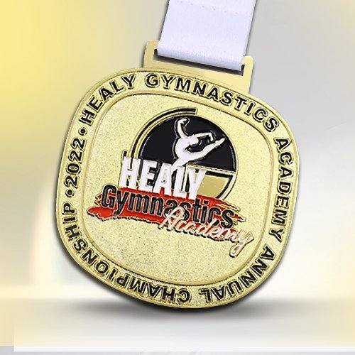 Custom Gold Gymnastic Race Medals