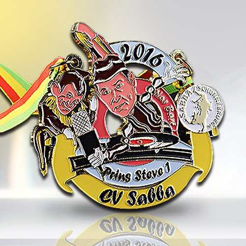 Custom Groovy Mardi Gras Pair Medals