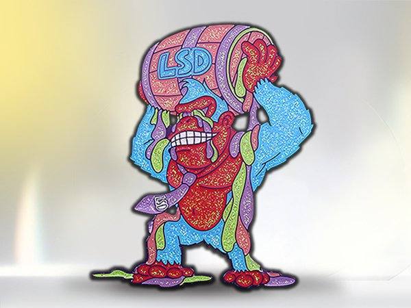 Custom Handsome Monkey Glitter Pin