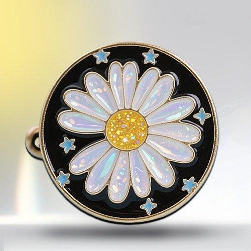 Custom Pearlescent Flower Pin