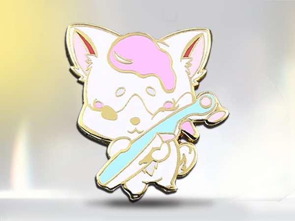 Custom Pink Cute Puppy Pin
