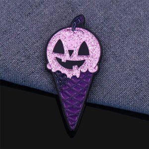 Custom Purple Glitter Food Pin