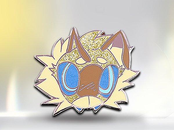 Custom Q Version Glitter Lion Pin