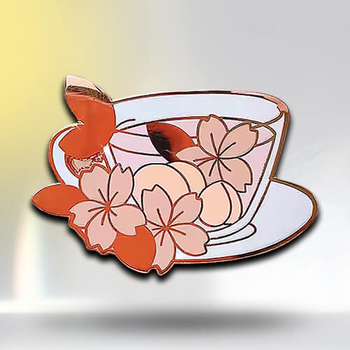 Custom Sakura Teacup Pin
