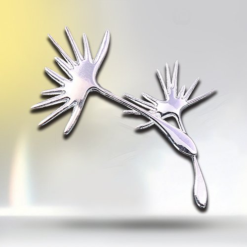 Custom Silver Simple Dandelion Pin
