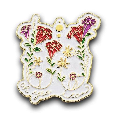 Custom Small Flower Bouquet Lapel Pin