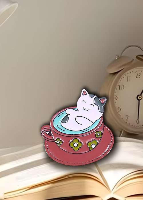 Custom Teacup Kitten Pin