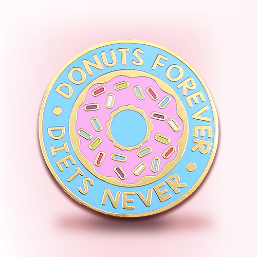 Fun Donut Diet - Humor Food Pin
