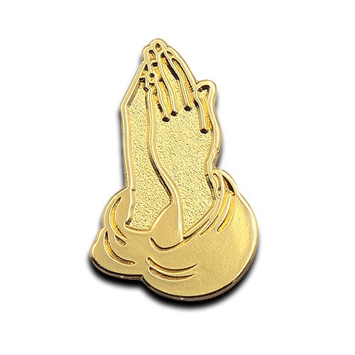 Praying Hands Sandblast Pin