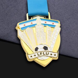 Creative Golden Shield Football Medals