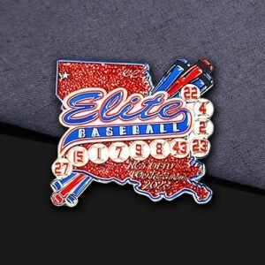 Creative Red Glitter Baseball Pins