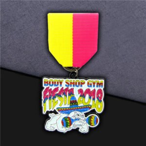 Custom American Text Style Fiesta Medal