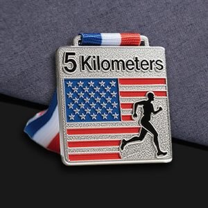 Custom Flag Running Medals