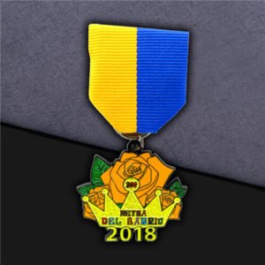 Custom Glitter Fiesta Medal