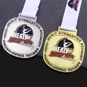 Custom Gold Gymnastic Race Medals