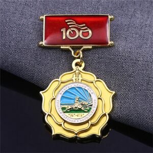 Custom Golden Flower Military Medal