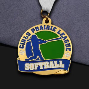 Girls Prairie League Baseball Medals