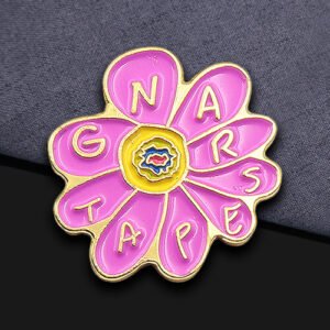 Abstract Alphabet Flower Lapel Pin