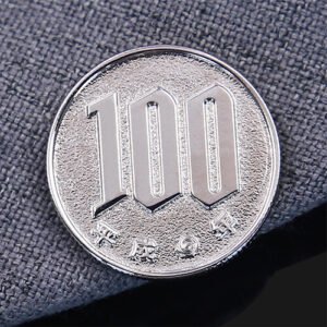 Century Silver Coin Sandblast Pin