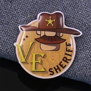 Cowboy Sheriff Offset Printed Pin
