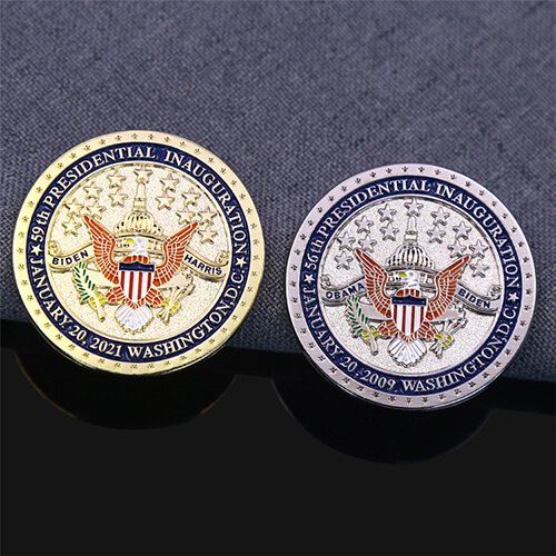 Custom Commemorative Coin Sandblast Pin